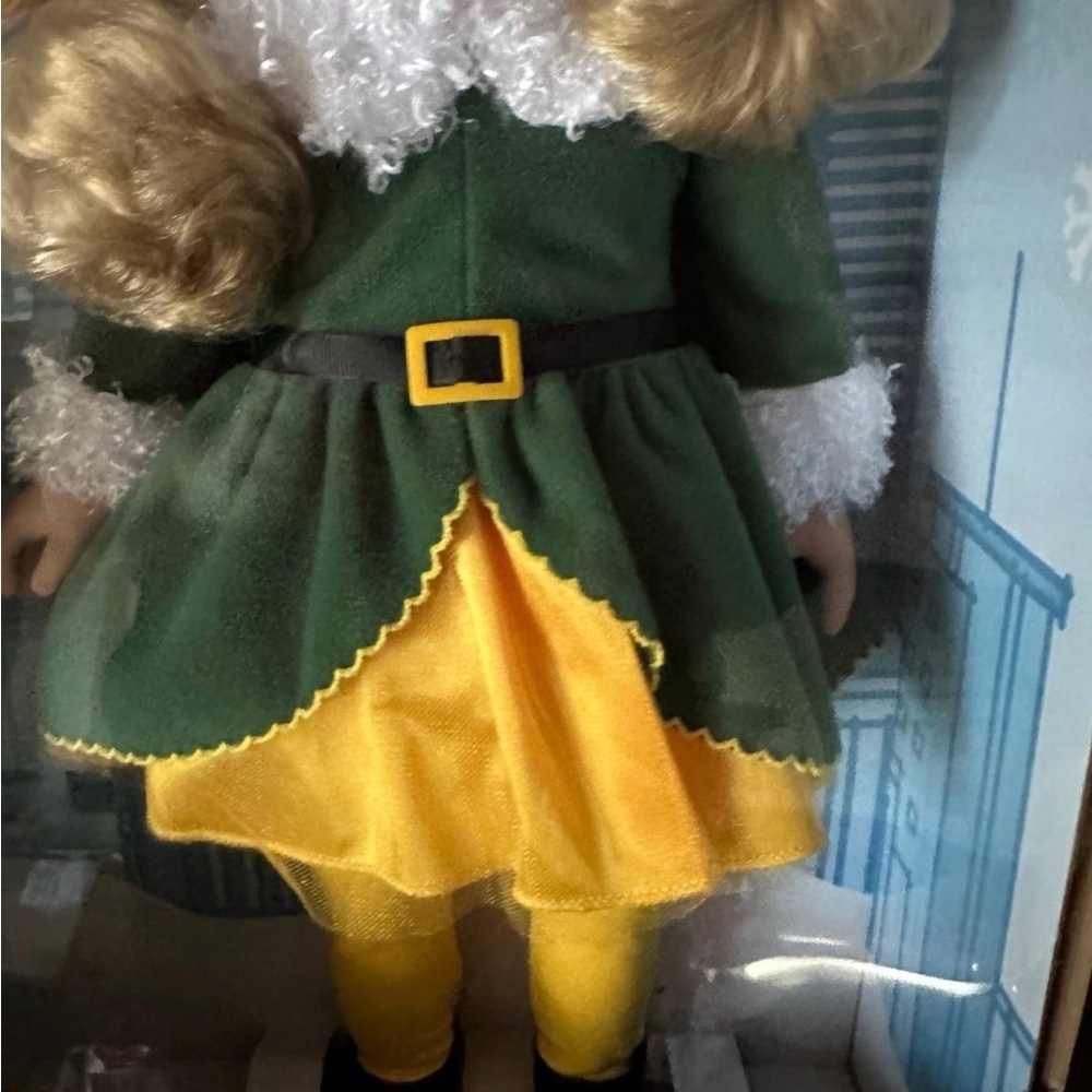 Holiday Elf Girl Doll in Green & Yellow Outfit - Picture 5 of 6